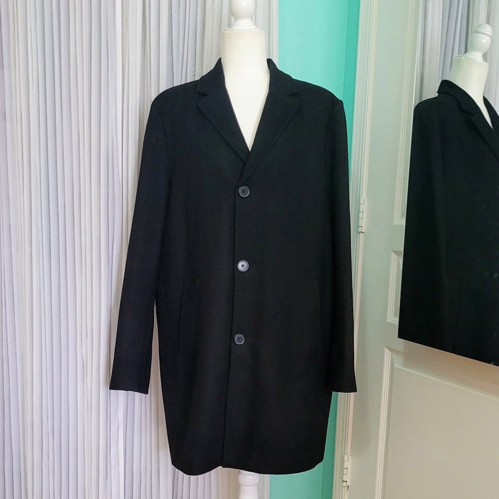 Hilfiger wool black men's coat sz L